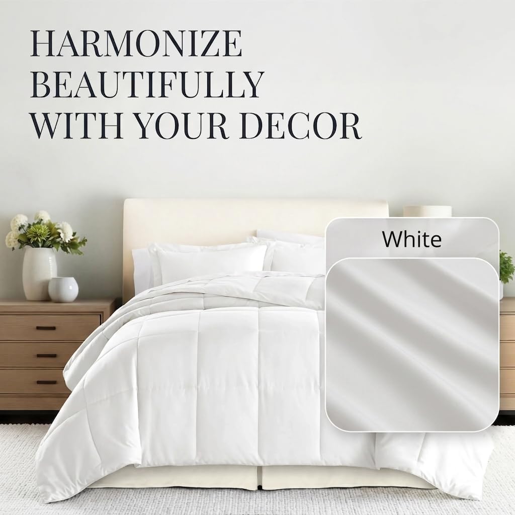 Linen Market white king bed skirt complements classic bedroom decor.