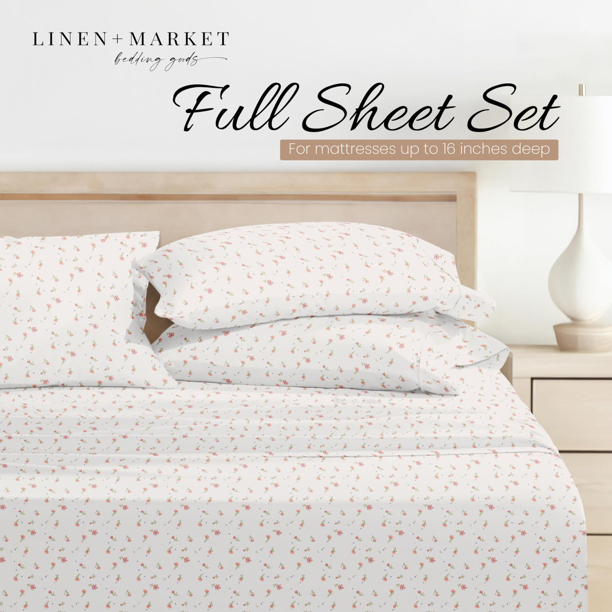 Linen Market 16-inch deep pockets keep fitted sheets securely in place.