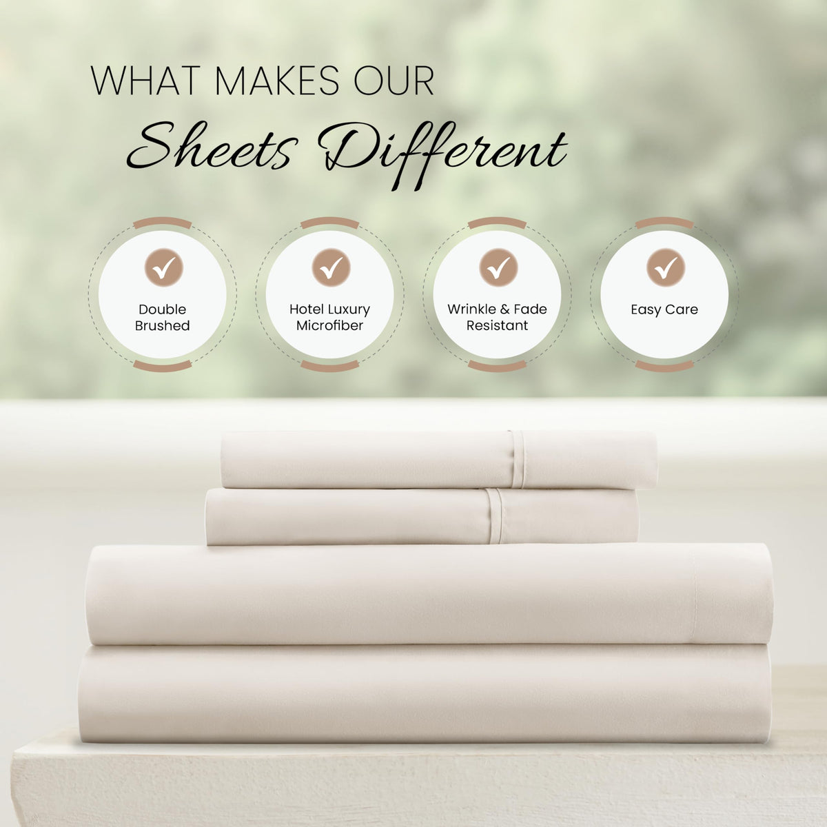 Linen Market 16inch deep pocket closeup highlights durable stitching along edges.
