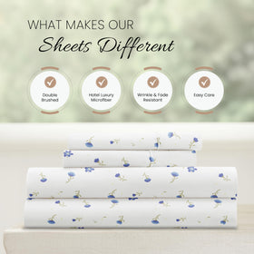 Linen Market easy-care microfiber sheets simplify laundry and upkeep.