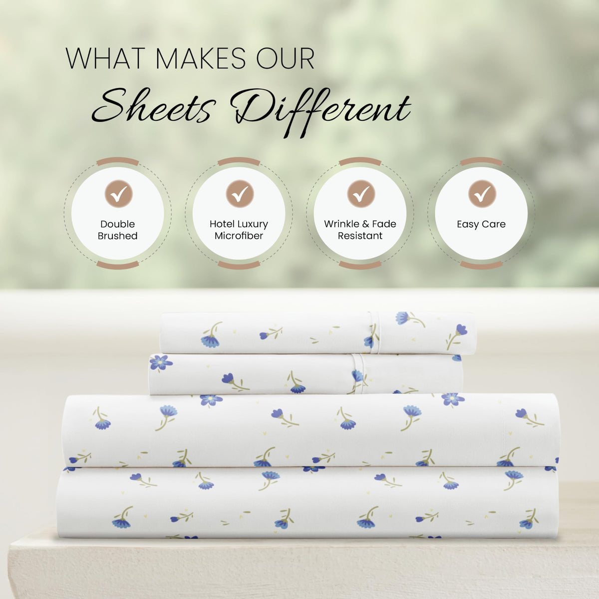 Linen Market easy-care queen set designed for simple upkeep and longevity.