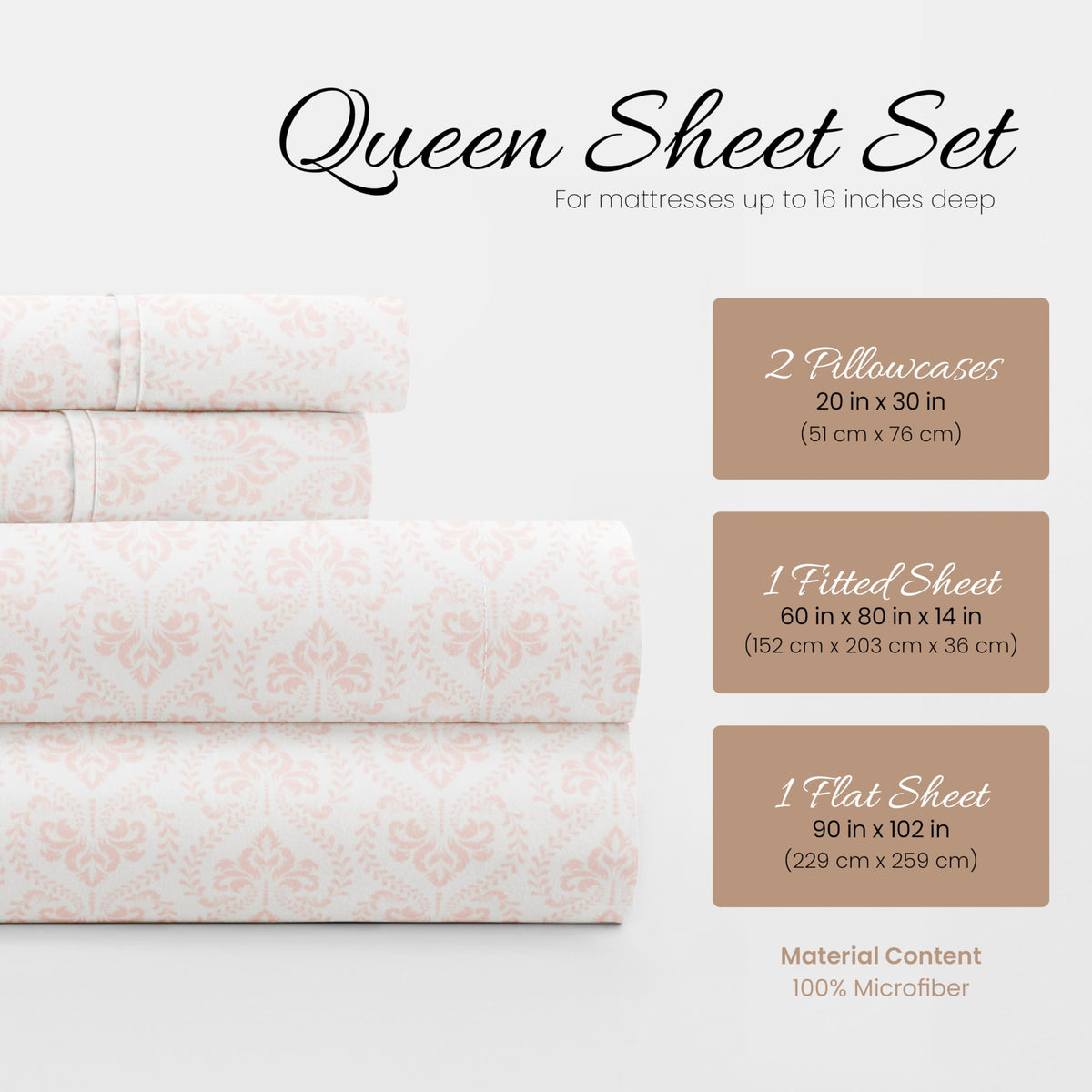 Linen Market easy-care queen sheets with deep pockets for secure fit