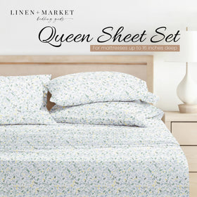 Linen Market deep-pocket 16in design ensures a secure fit on tall mattresses.