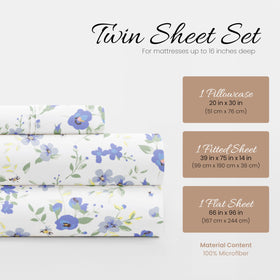 Linen Market light blue floral fabric closeup highlights plush texture and cozy feel.
