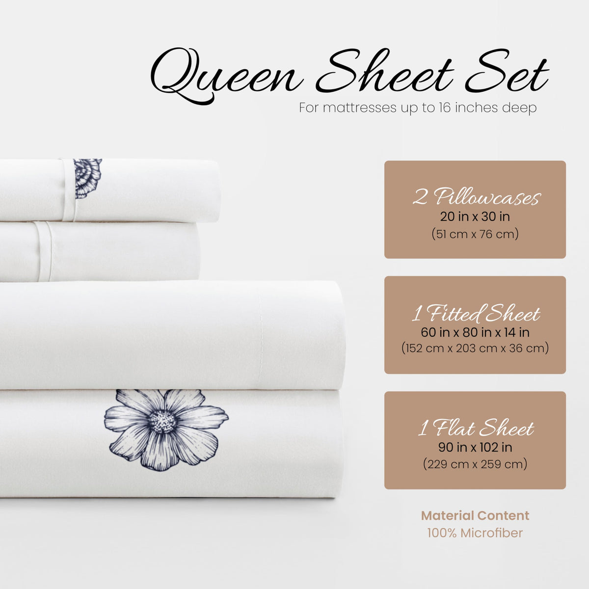 Linen Market Ultra-Soft Microfiber Queen Sheets feel silky and smooth to the touch.