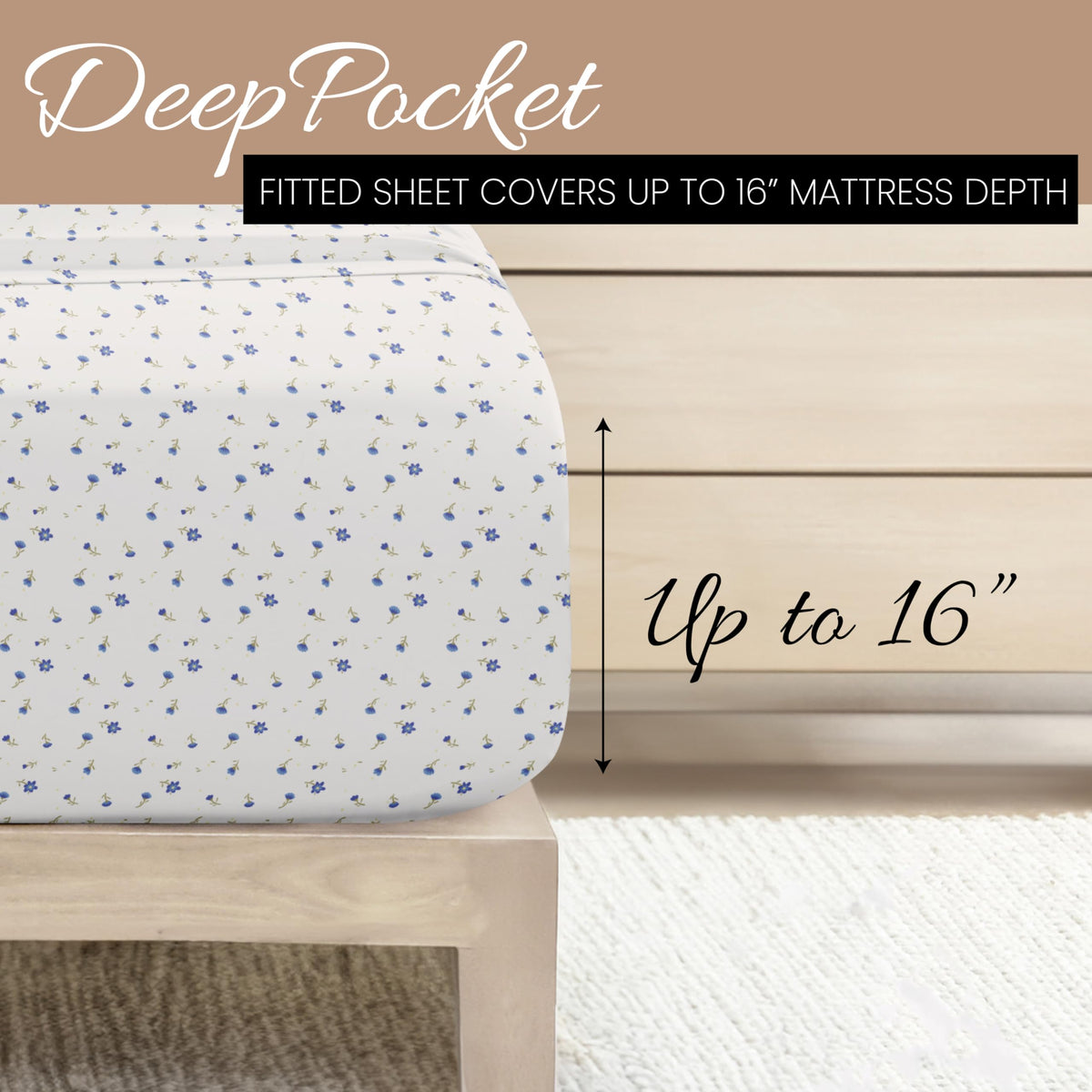 Linen Market wrinkle-free microfiber bedding keeps the bed looking neat.