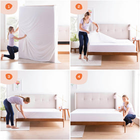 Linenspa aqua tight waterproof barrier blocks liquids to keep mattress dry