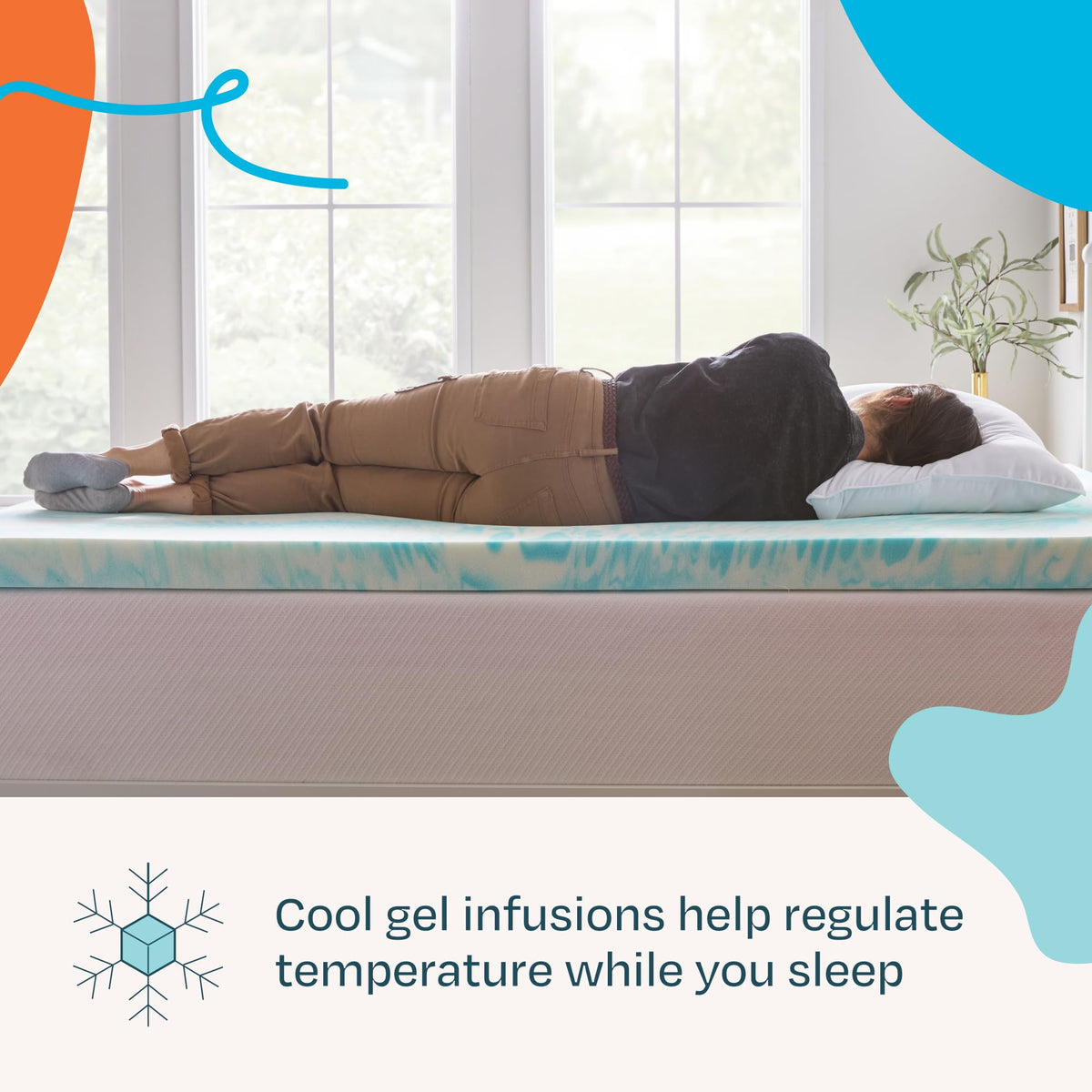 Linenspa cooling gel infusion with ventilation holes for breathable sleep