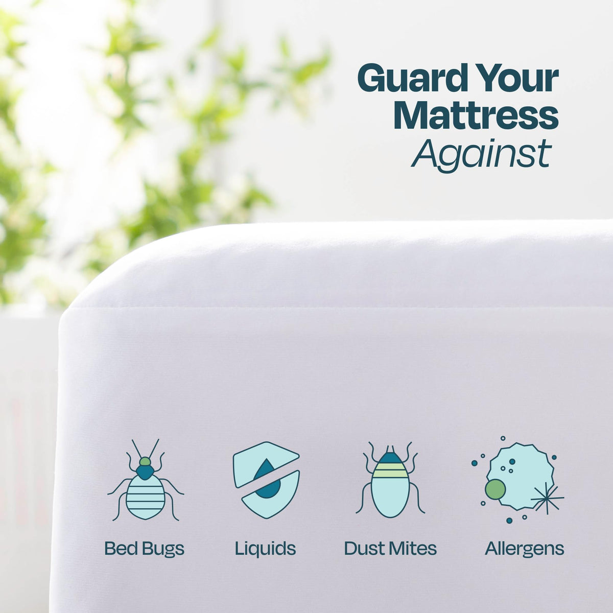 Linenspa easy-care king protector is machine washable and dryer safe