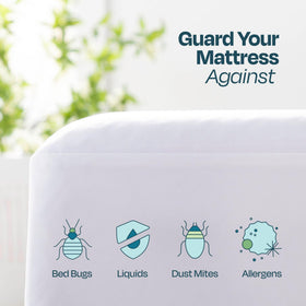 Linenspa easy-care king protector is machine washable and dryer safe