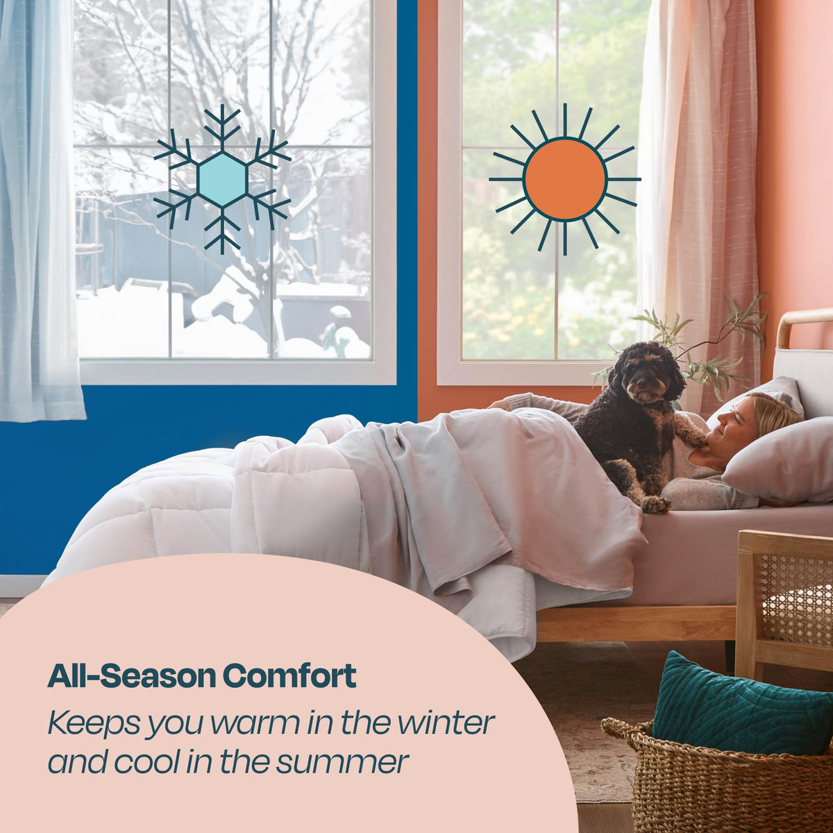 Linenspa eight-loops duvet insert keeps the cover securely in place all night.