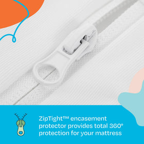 Linenspa king encasement fits mattresses up to 12 inches with zipper