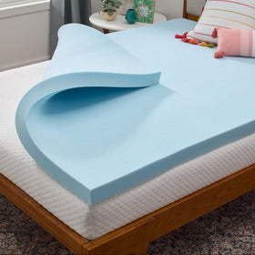 Linenspa memory foam topper gel-infused surface cools and contours to your body for targeted support.