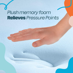 Linenspa memory foam topper setup with unrolled packaging.
