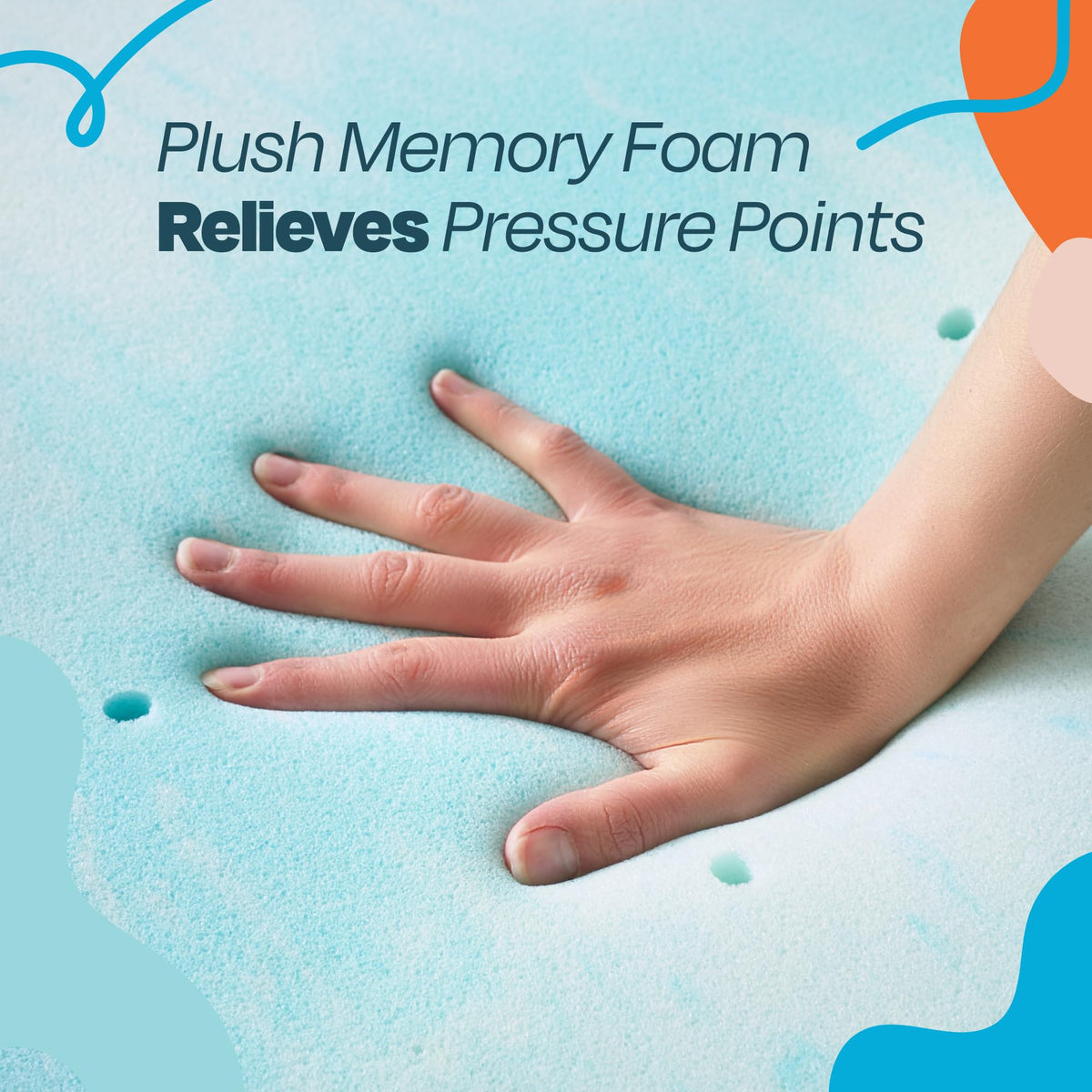 Linenspa pressure relief memory foam contours to body for support