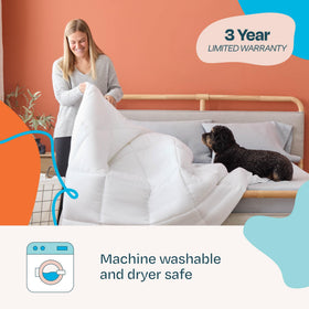 Comforter with duvet cover shows easy pairing and secure fit from Linenspa.