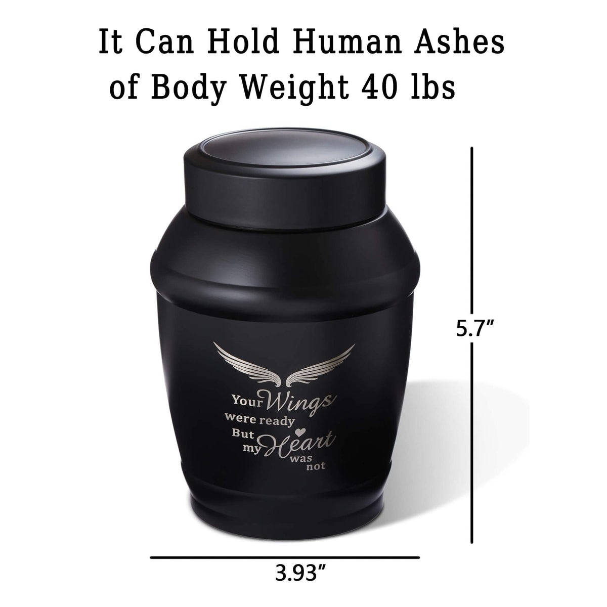 LINES ARTE threaded lid urn demonstrates secure storage for cremated remains.