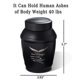 LINES ARTE threaded lid urn demonstrates secure storage for cremated remains.