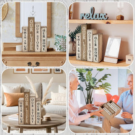Lineshading farmhouse centerpiece on a coffee table elevating decor.