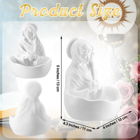 Lineshading Virgin Mary rosary holder base detail secures beads on a stable platform
