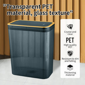 Lingerlanden slim 10L trash bin showcases a narrow design for tight corners.