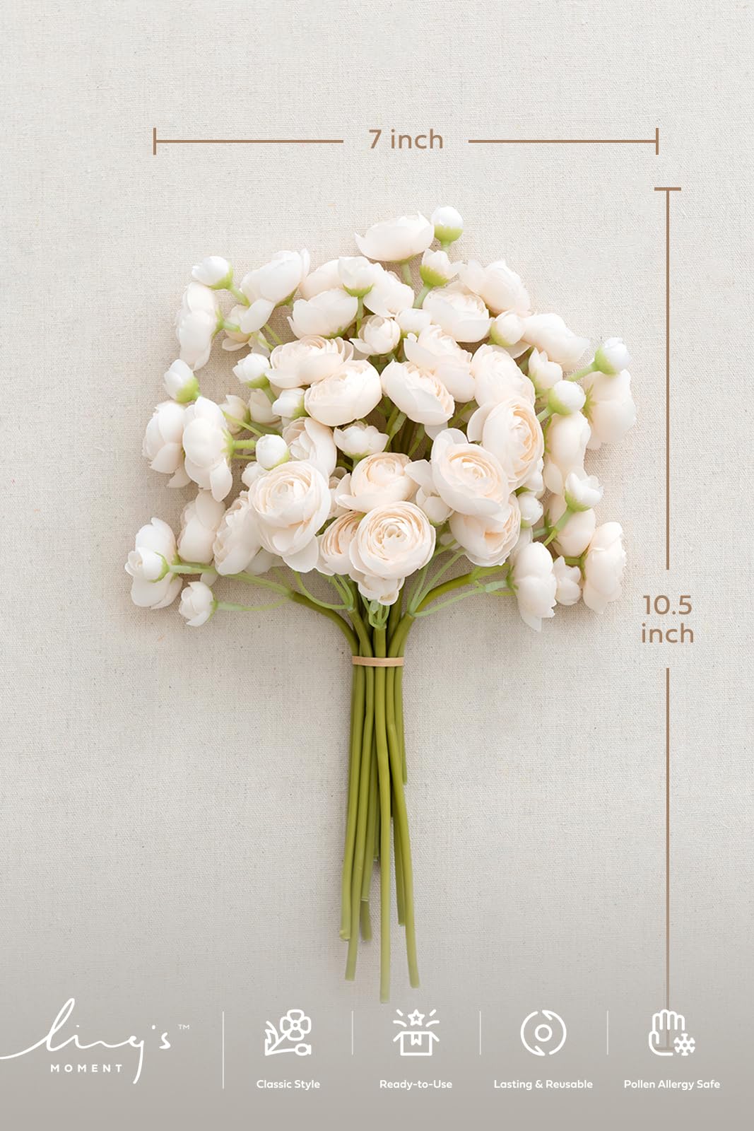 Ling's Moment mini ranunculus buds and blooms for bridal showers