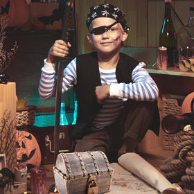 Lingway Toys pirate chest held by child for imaginative play and organization