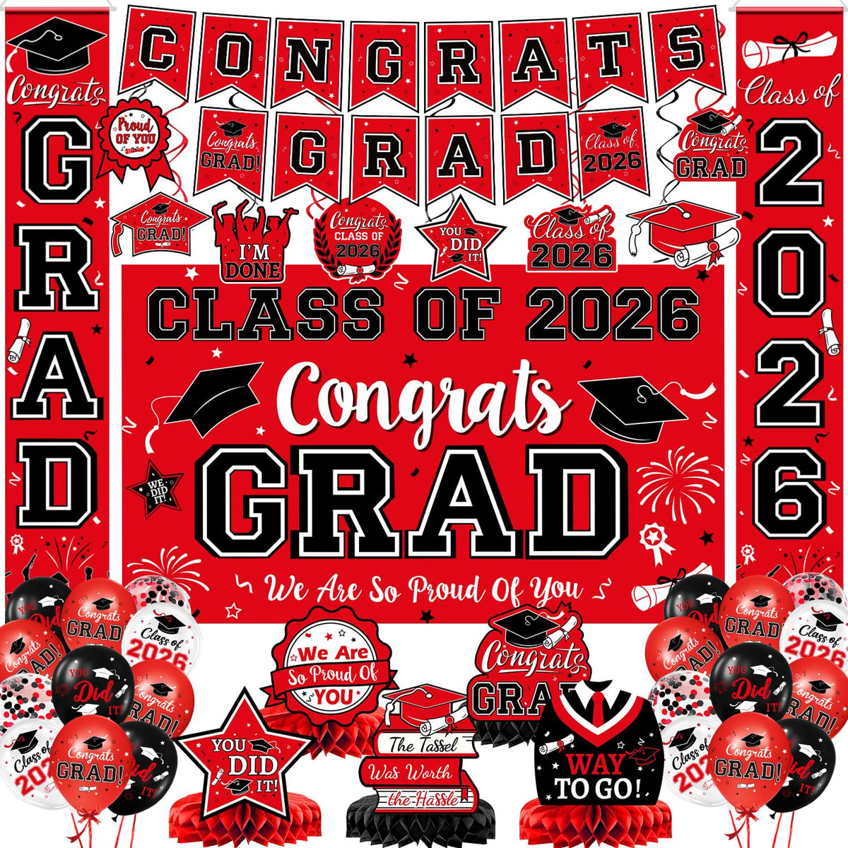 LINHAXM 2026 graduation banner elevates party backdrop for photos