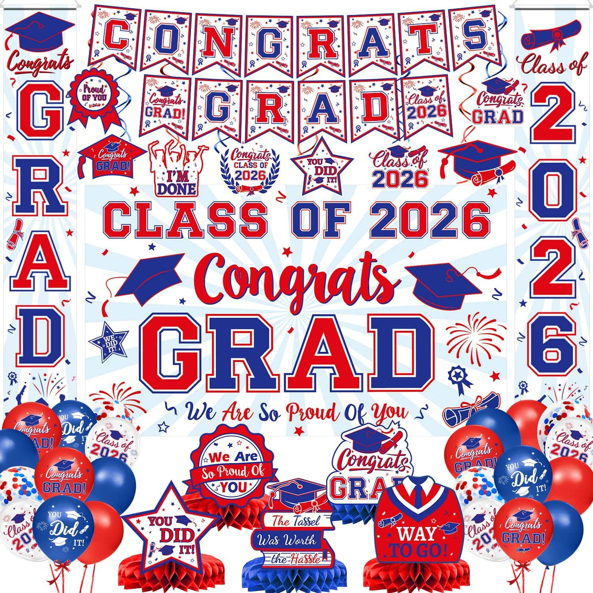 LINHAXM 2026 graduation banner for festive photo moments and class year display