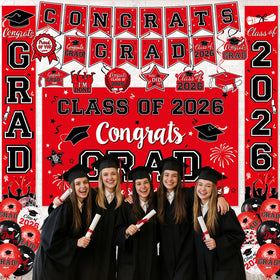 LINHAXM balloons with congrats designs enhance mood