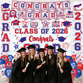 LINHAXM balloons for Congrats Grad brighten the party space