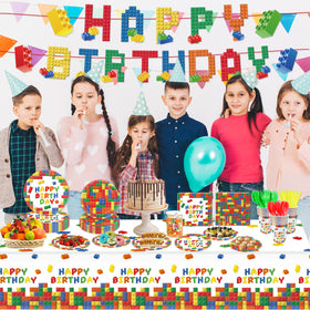 LINHAXM building block banner adds festive focal point to party decor