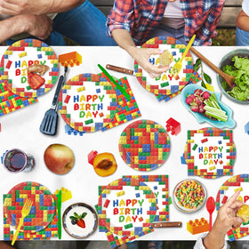 LINHAXM building block tablecloth protects surfaces with waterproof coverage
