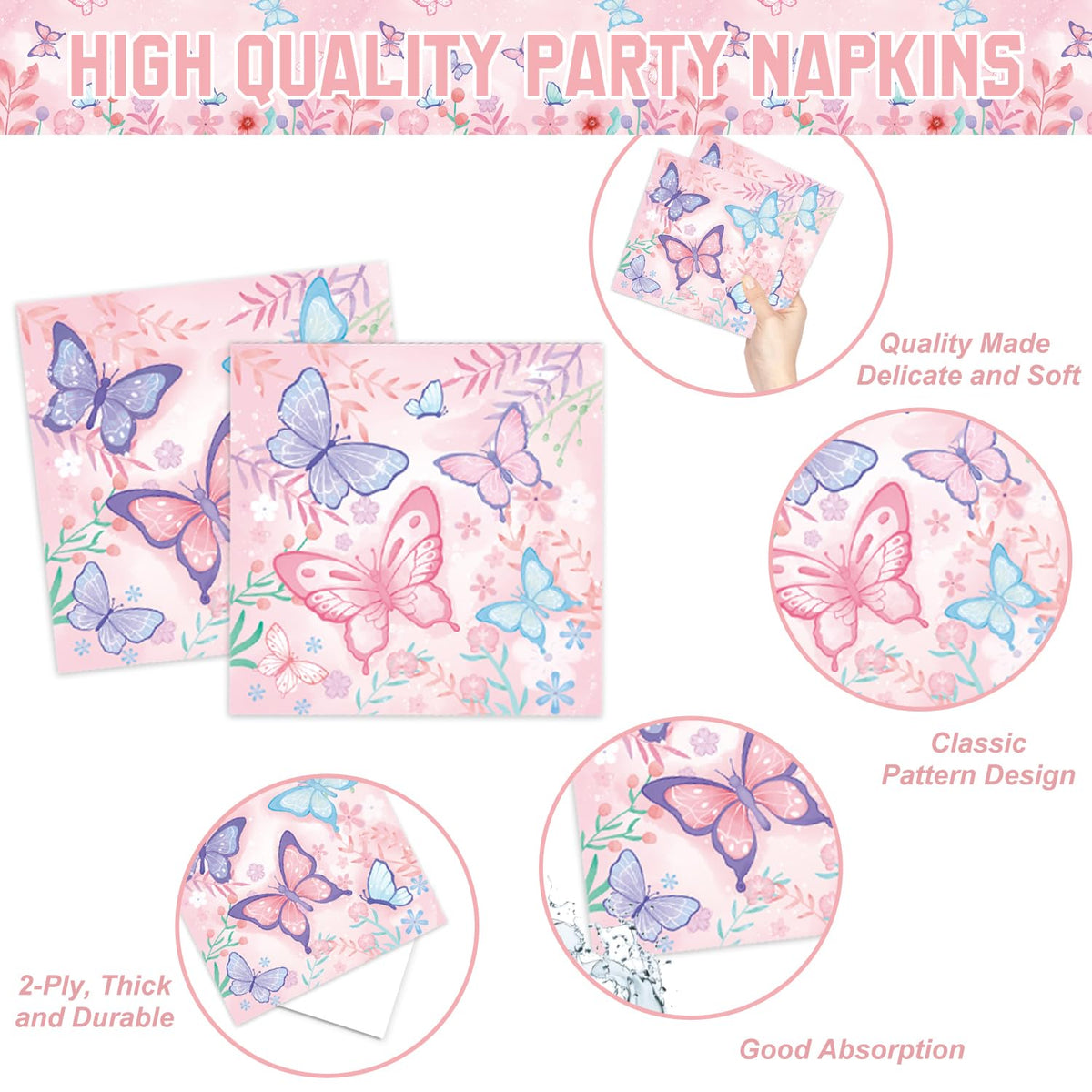 LINHAXM butterfly cutlery set provides sturdy dining experience.