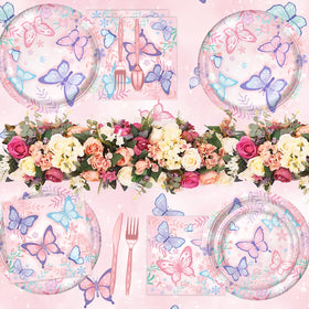 LINHAXM butterfly tablecloth 54x108 inches protects surfaces with color.