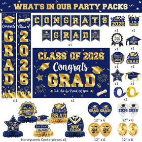 LINHAXM Class of 2026 backdrop enhances indoor party ambiance.