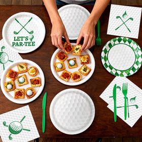 LINHAXM golf party forks sturdy disposable cutlery for quick setup