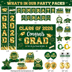 LINHAXM green and gold backdrop creates a photo-ready focal point.
