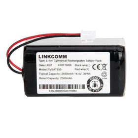 LINKCOMM RVBAT850 battery pack label detail with specs for Shark vacuums