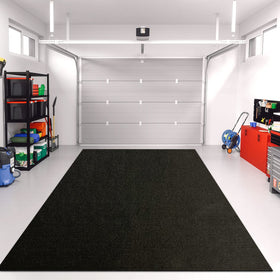 LINLA absorbent oil mat under car protects garage floor from spills