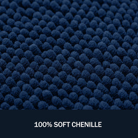 LINLA navy machine-washable rug for easy care and frequent washing