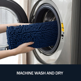 LINLA navy multi-use rug set suitable for bathroom, bedroom, or laundry