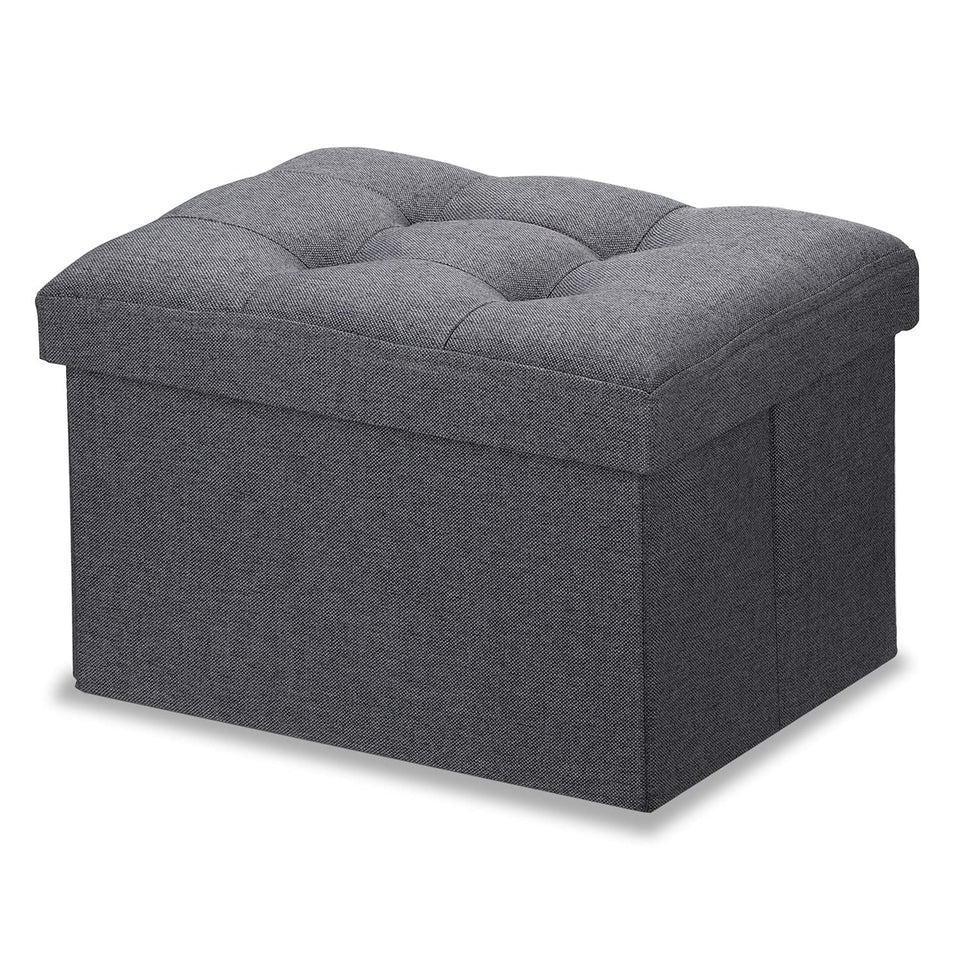 LINMAGCO ottoman with hidden 8-gallon storage for blankets and toys.