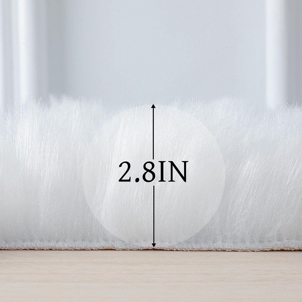 Linmopm washable faux fur rug cold wash for easy care.