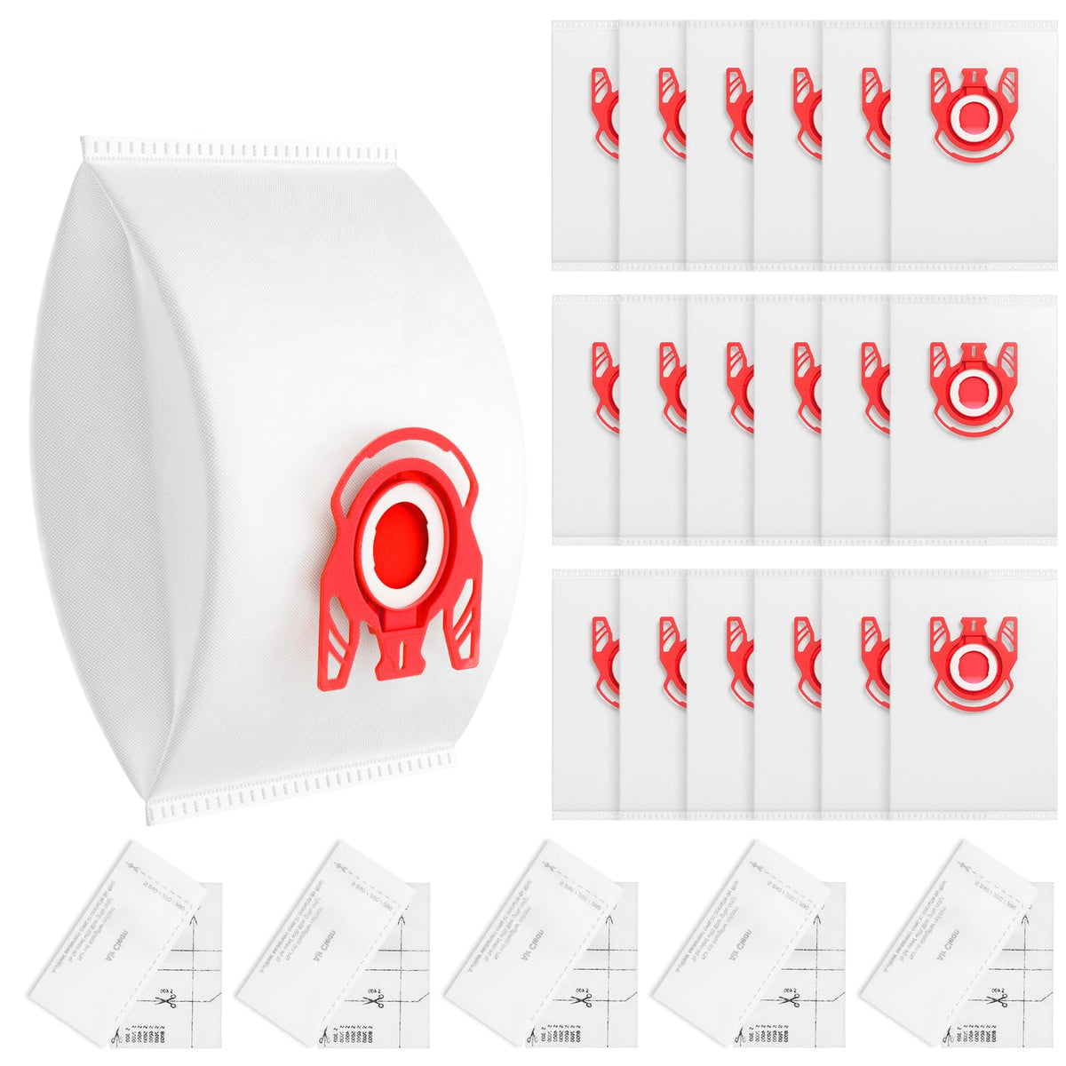 LINNIW 20-pack FJM dust bags for Miele deliver secure dust containment.
