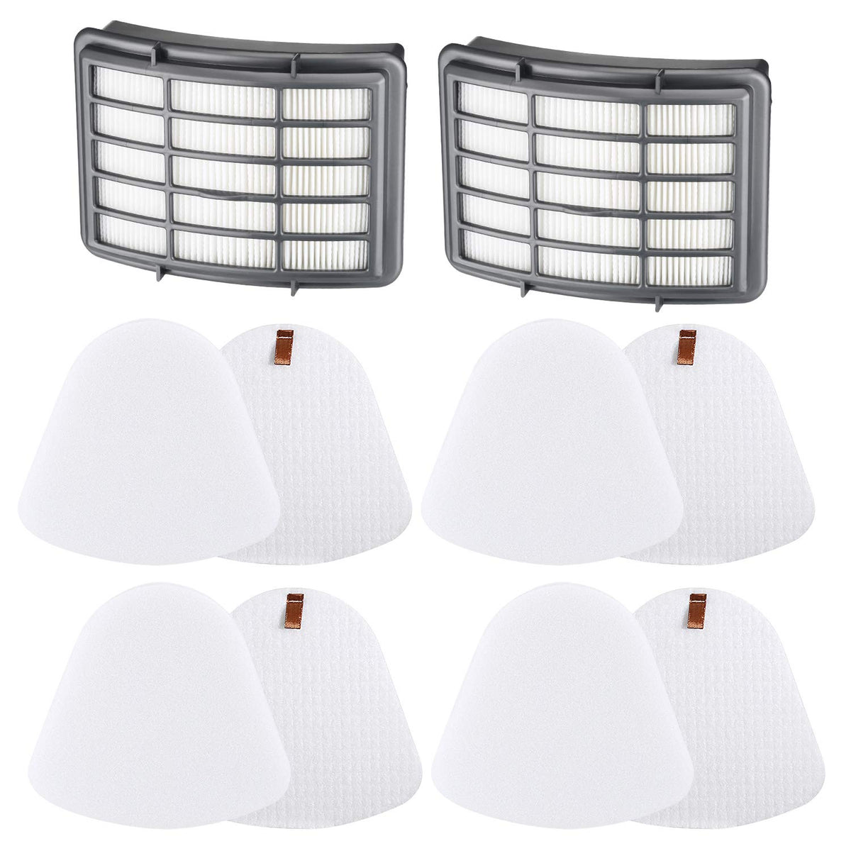 LINNIW Shark foam filters close-up showing 60 PPI density for thorough dust capture
