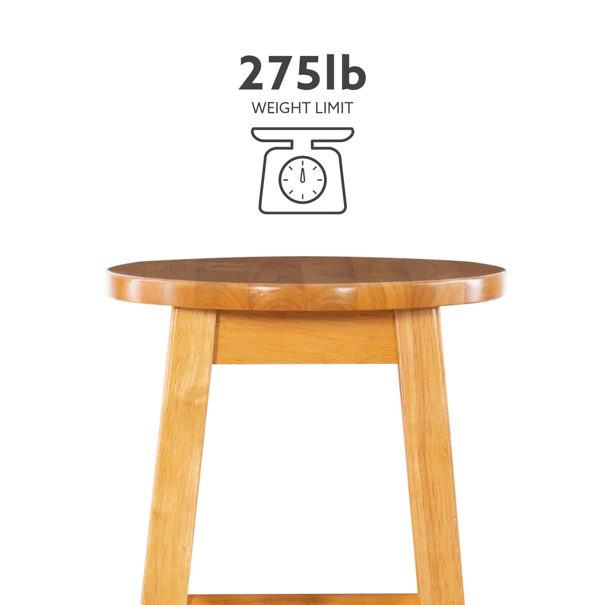 Linon barstool versatile for kitchen, dining, or home pub areas.