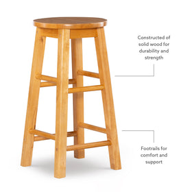Linon barstool solid and durable construction for daily use.