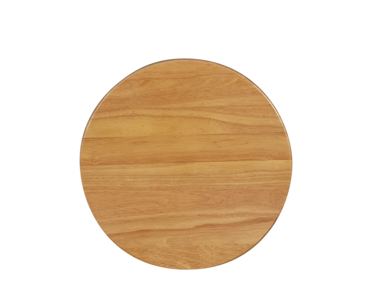 Linon round-seat barstool provides reliable 275 lb capacity.