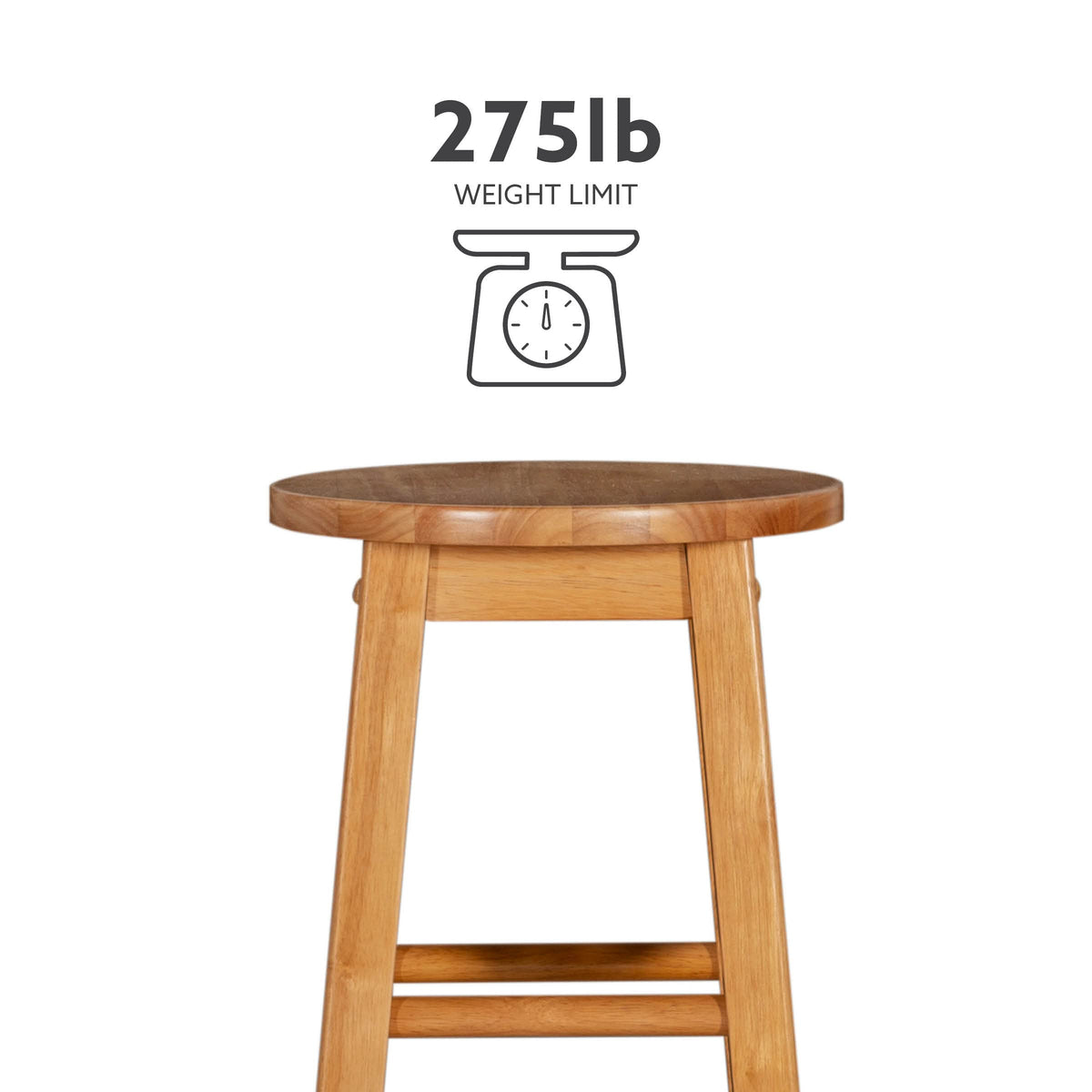 Linon barstool with tapered legs adds elegance to formal dining.